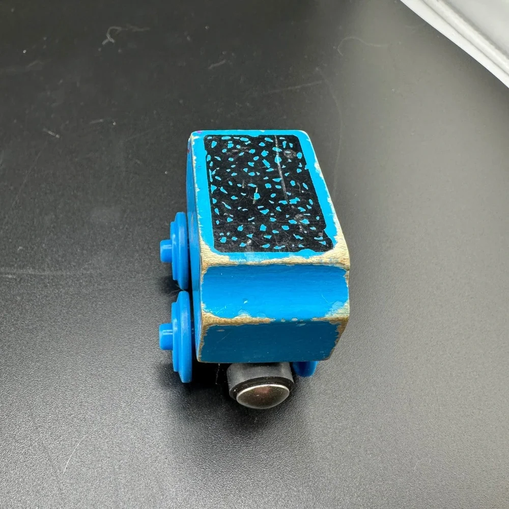 Vtg 1996 Thomas Wooden Railway Gordon Tender #4 Blue‎ Coal Train Britt Allcroft
